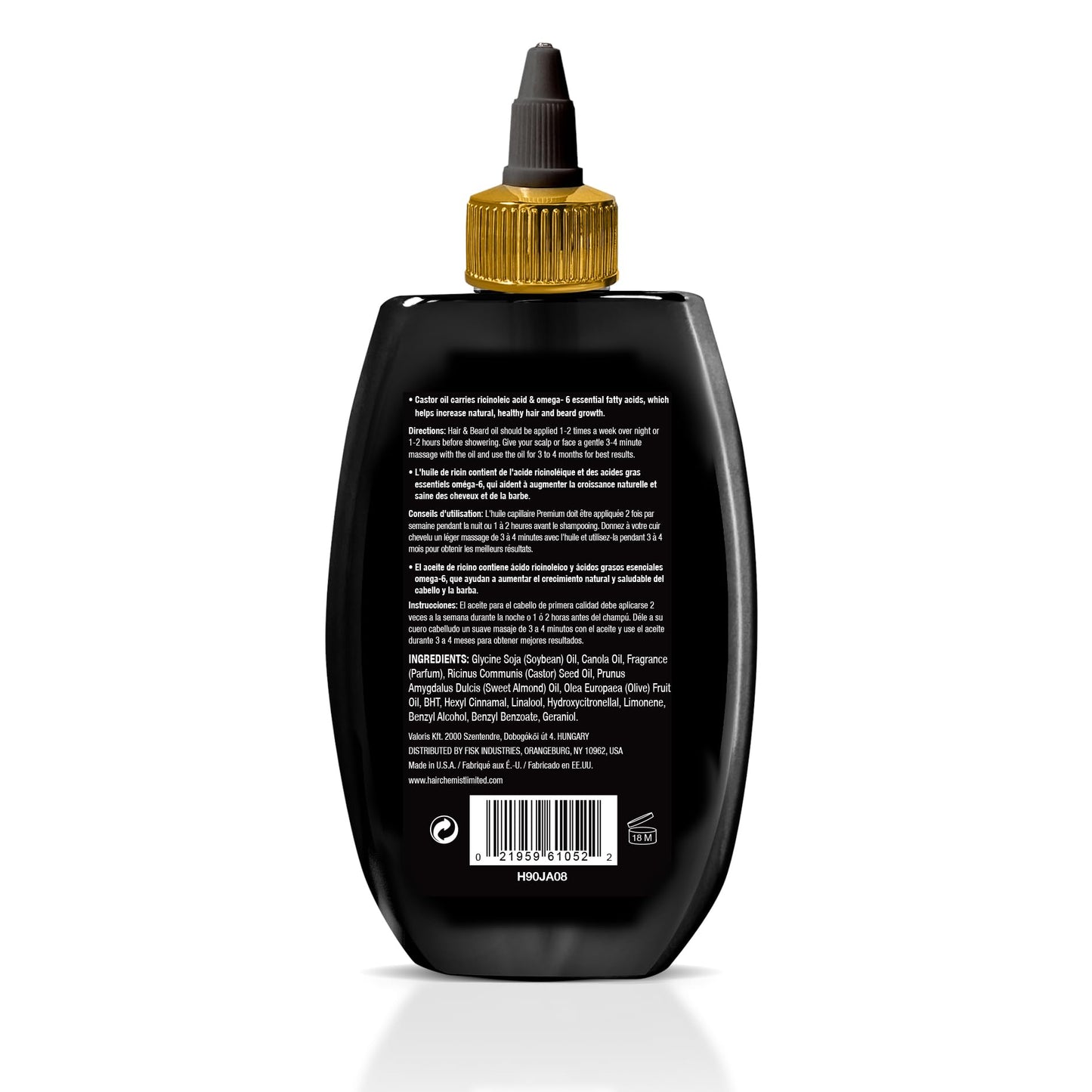 Hair Chemist Growth & Thickness Jamaican Black Castor Hair & Beard Oil 8 oz. Beauty & Personal Care Hair Chemist