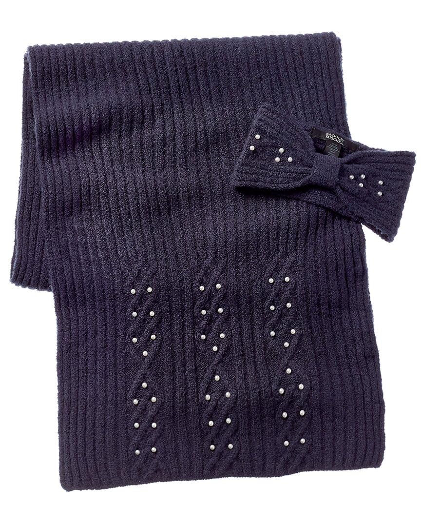 Badgley Mischka Cable-Knit Headband & Scarf Set