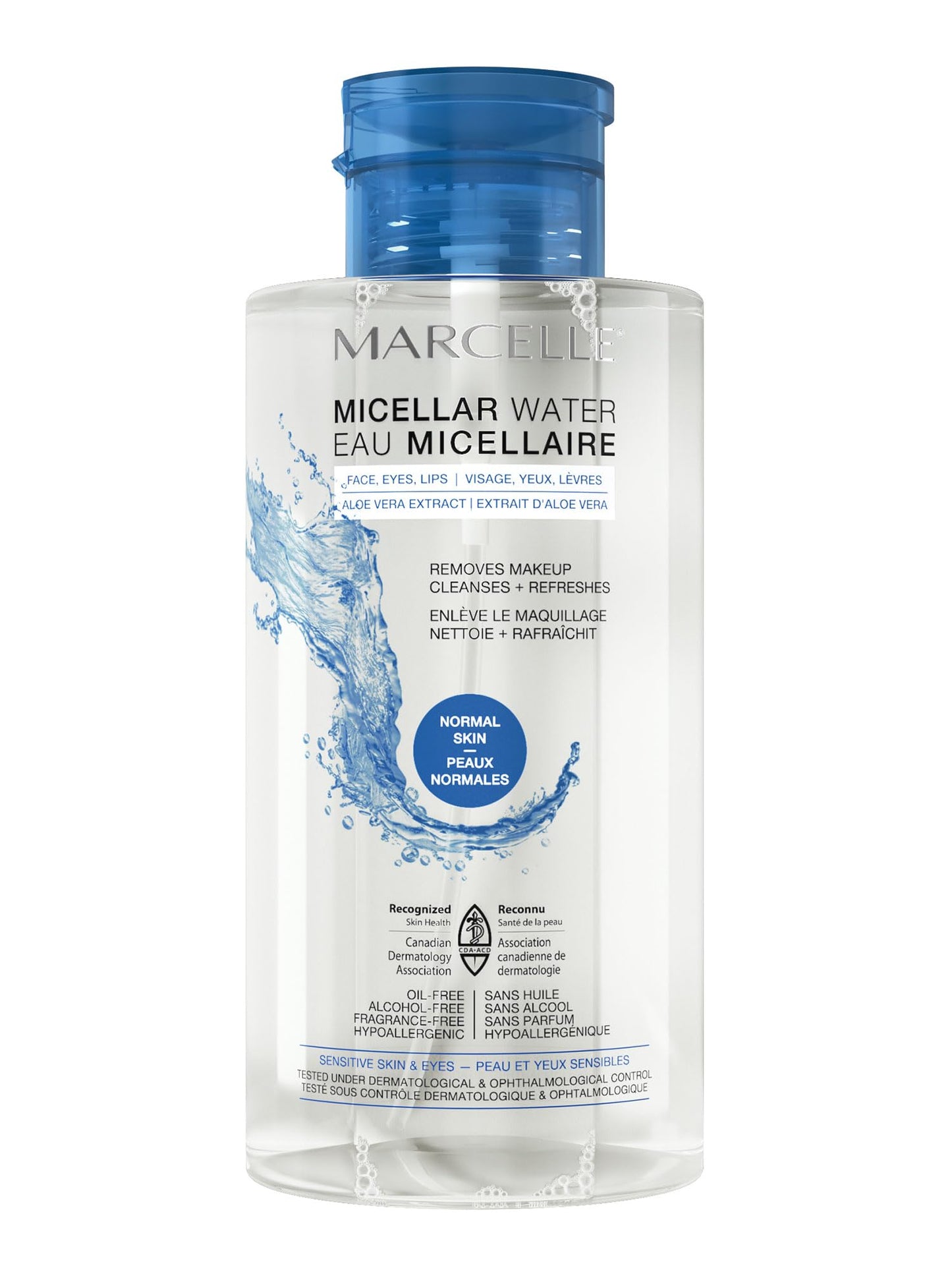 Marcelle Micellar Water, Normal Skin, Makeup Remover, Aloe Vera Extract, Sensitive Skin and Eyes, Oil-Free, Alcohol-Free, Fragrance-Free Beauty & Personal Care MARCELLE