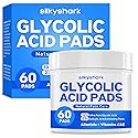 SilkyShark Glycolic Acid Resurfacing Pads (60 Count), 10% Ultra Pure + 2% Salicylic Acid, Exfoliating Peel Pads for Face, Effective Chemical Peel Beauty & Personal Care SilkyShark