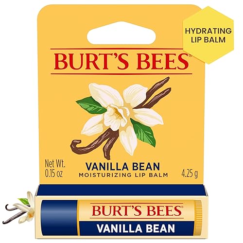 Burt's Bees Vanilla Bean Lip Balm, Lip Moisturizer With Responsibly Sourced Beeswax, Tint-Free, Natural Conditioning Lip Treatment, 1 Tube, 0.15 oz. Beauty & Personal Care Burt's Bees