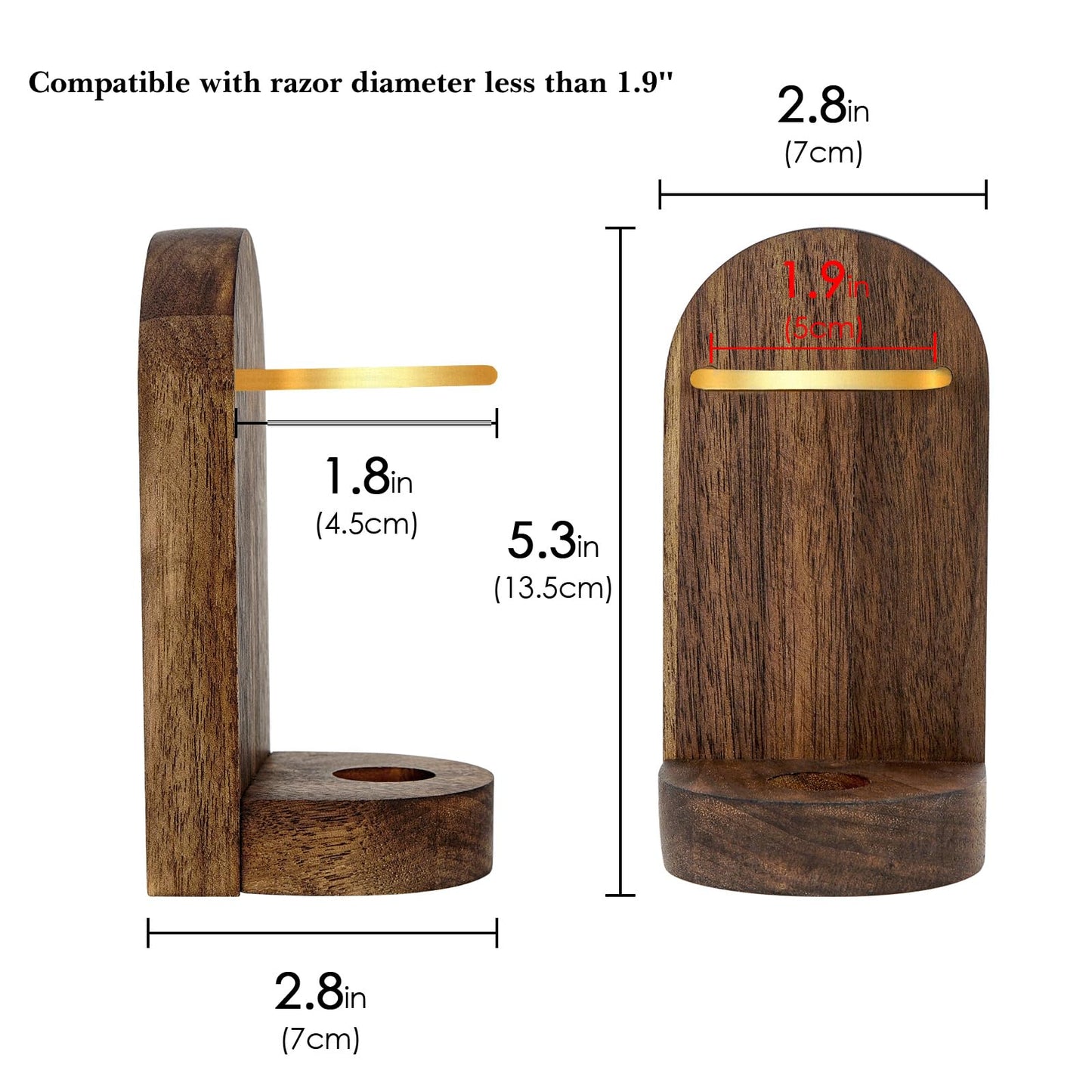 Linkidea Shower Wall Mount Electric Razor Holder, Organizer with Self-Adhesive Wood Backing, Shaver Stand Compatible with Philips Norelco 2, 5, 6 Beauty and Personal Care Linkidea