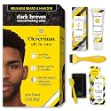 Reusable Hair & Beard Dye for Black Men - Dark Brown 3.1 | Up to 5 Uses, 7 Minutes | Natural Gray Coverage, No-Drip Cream with SkinArmour® - Cleverman Beauty & Personal Care CLEVERMAN