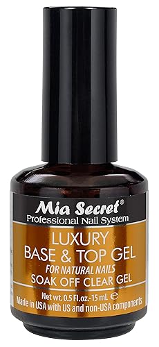 Mia Secret Luxury Base and Top Coat - Clear Gel Polish - 15ml - High Gloss - Gelux Compatible Beauty & Personal Care Mia Secret