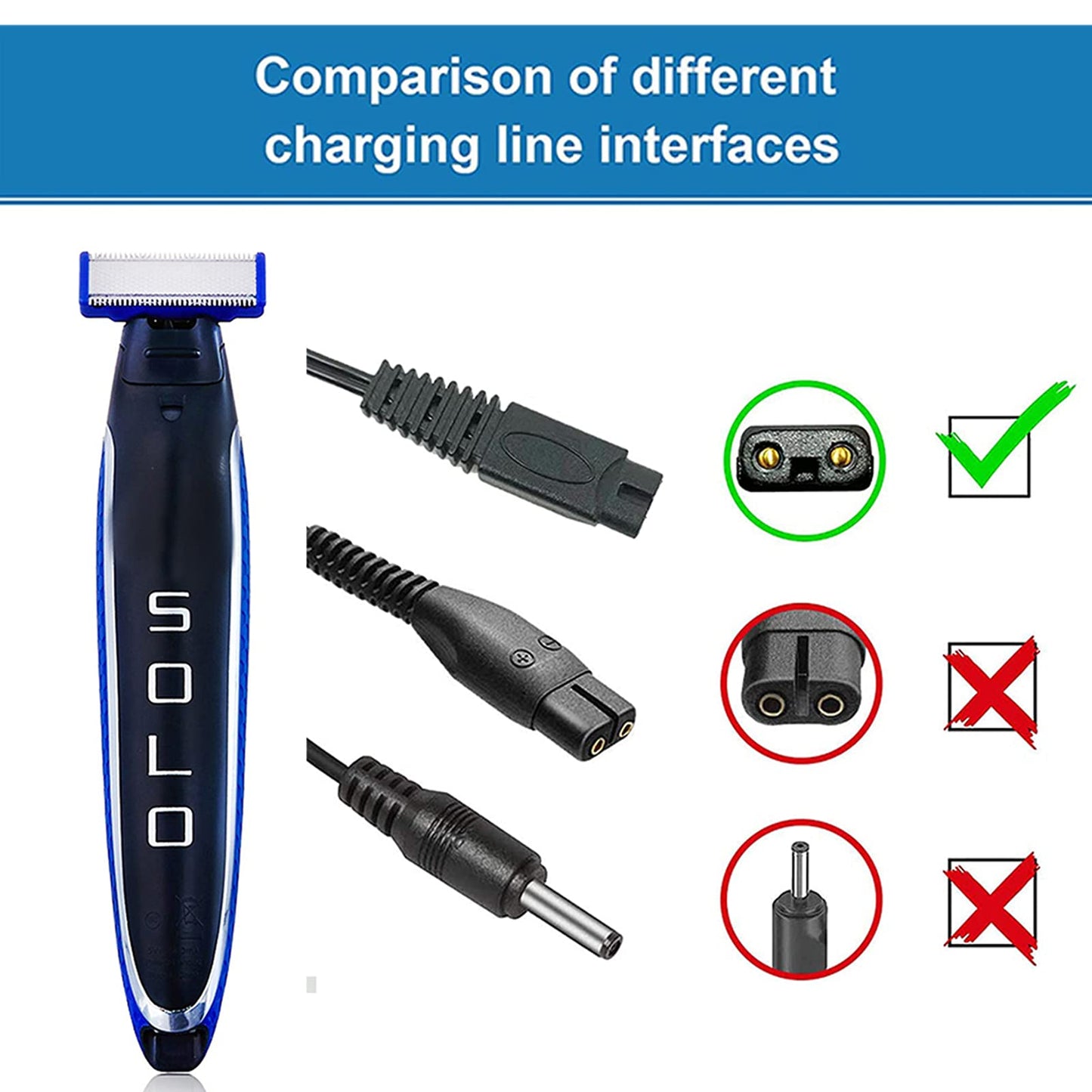 Shave Right USB Cable Compatible with MicroTouch Solo Men's Electric Shaver, 39.4in 5V Replacement Charger Cord Beauty and Personal Care Shave Right