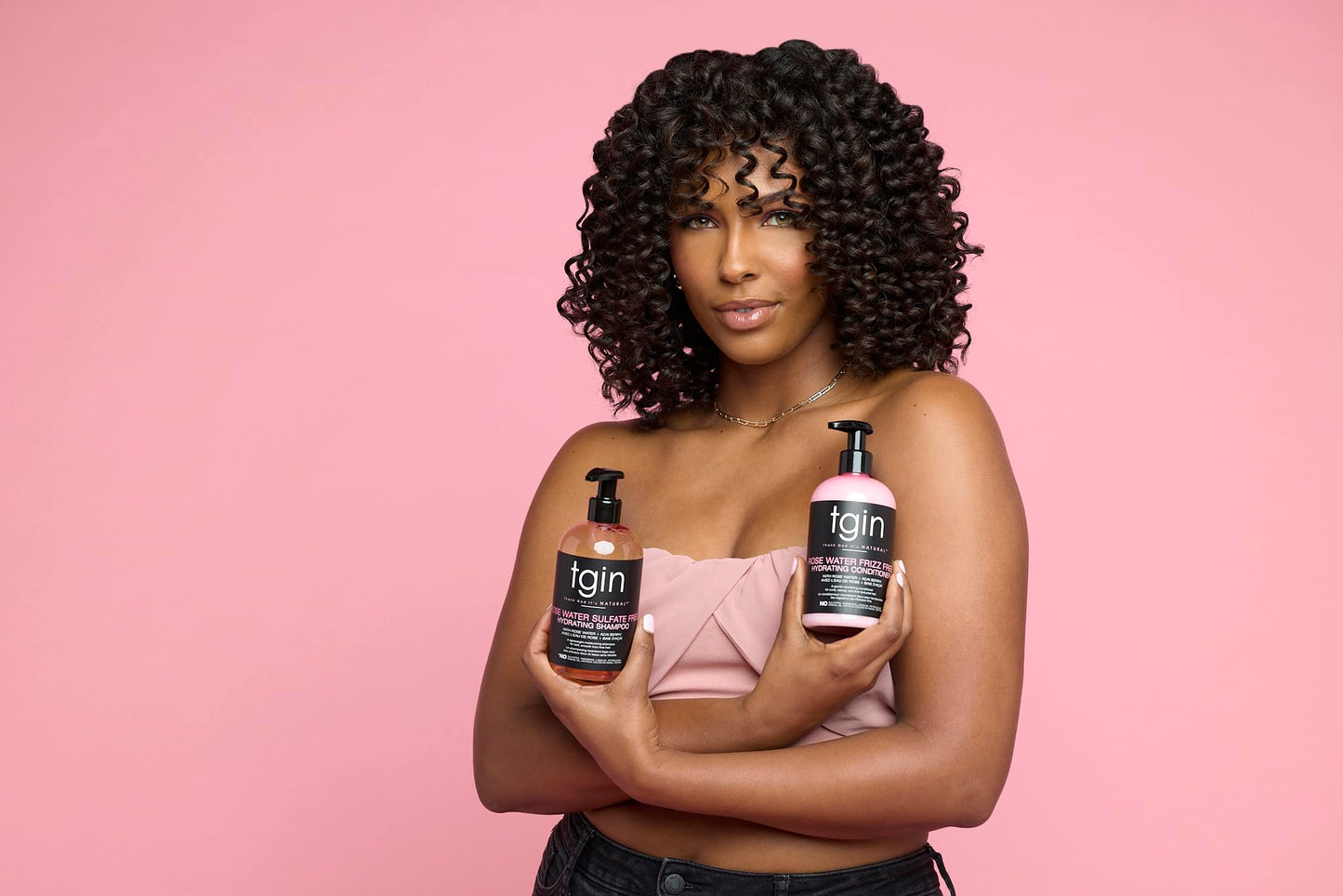 tgin Rose Water Smoothing Leave-In Conditioner & Rose Water Defining Styling Gel for Curly, Coily and Wavy Hair, Lightweight Moisture and Curl Beauty & Personal Care Thank God It's Natural