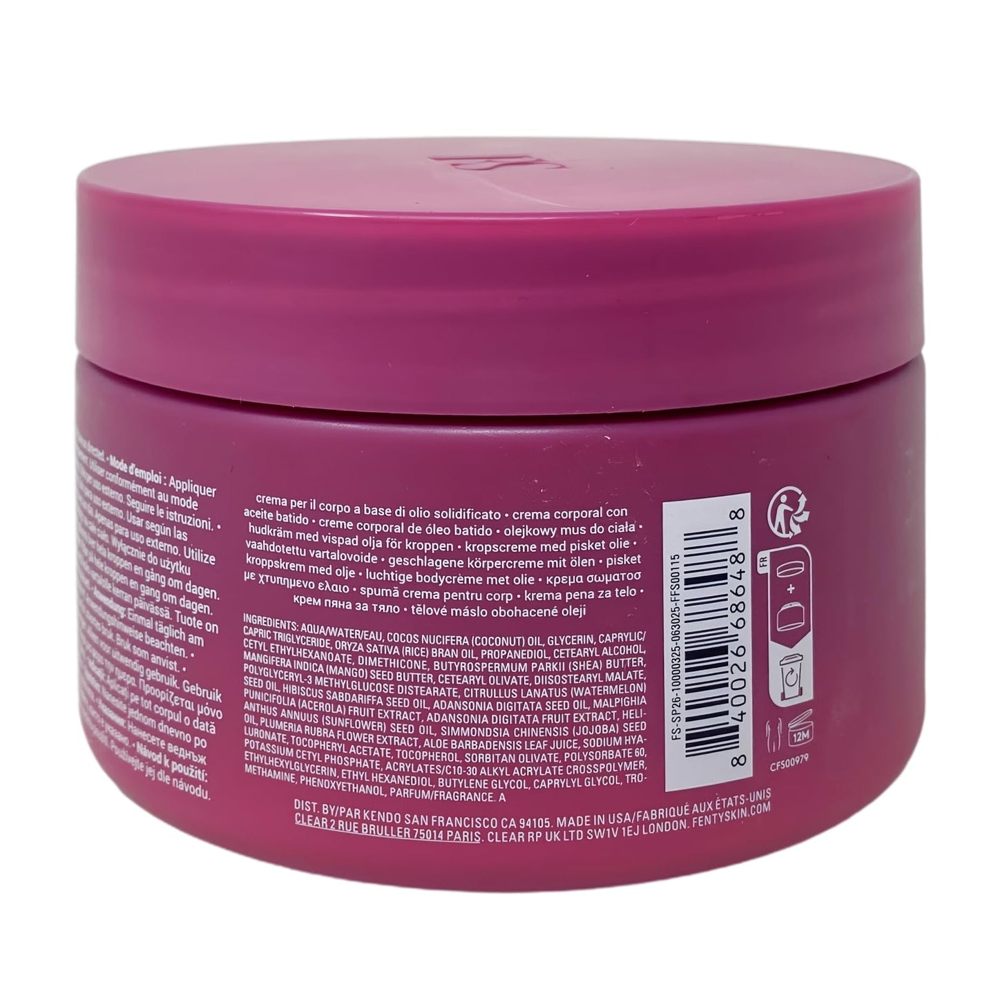 FENTY BEAUTY Limited Edition Jumbo Butta Drop Whipped Oil Body Cream - Vanilla Dream (500 mL / 16.9 fl oz) Beauty & Personal Care FENTY BEAUTY