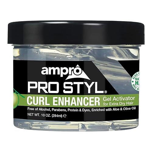 AmPro Pro Styl Curl Enhancer - Gel Activator with Olive Oil to Moisturize and Define Coils and Waves - Helps Protect and Hydrate Hair Shaft - Tames Beauty & Personal Care AmPro