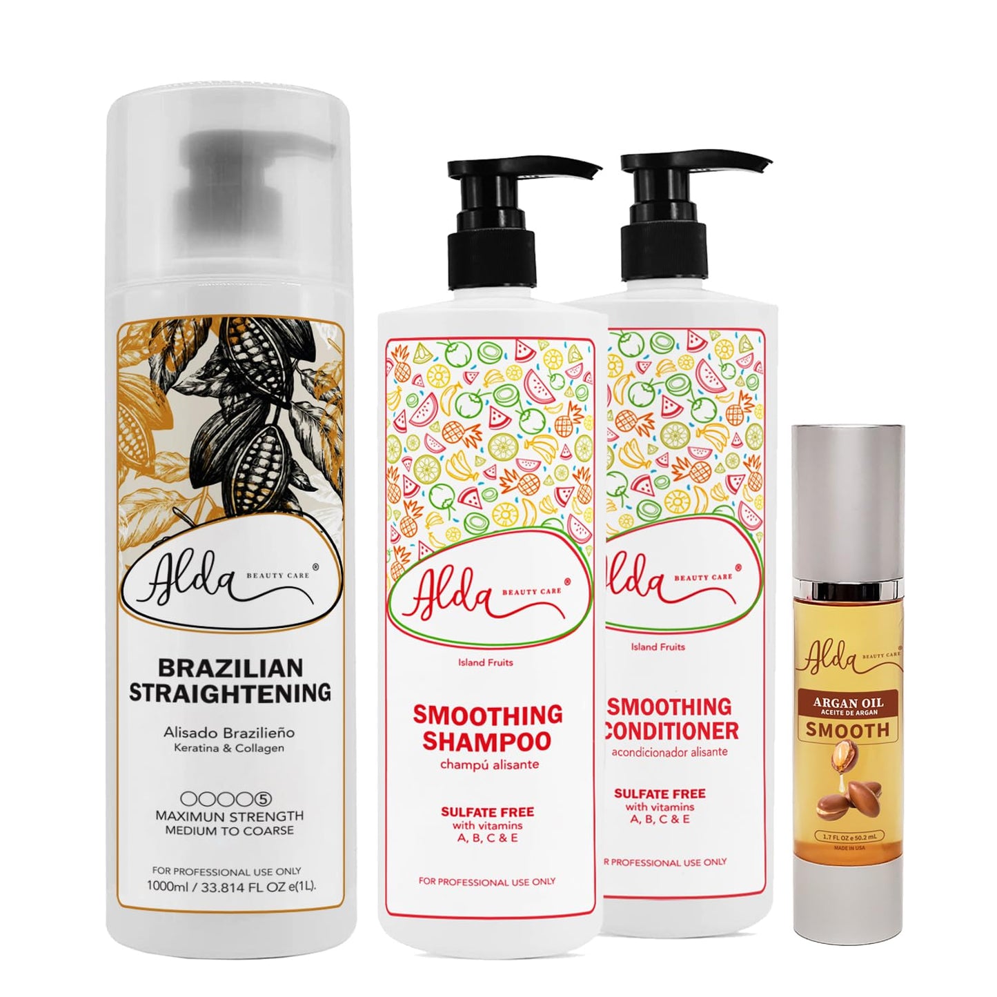 Alda Beauty Care Hair Treatment - Premium Hair Straightener Cream, Sulfate-Free Anti Frizz Hair Products, Perfect Hair Straightening Solution for Dry Beauty & Personal Care Alda Beauty Care