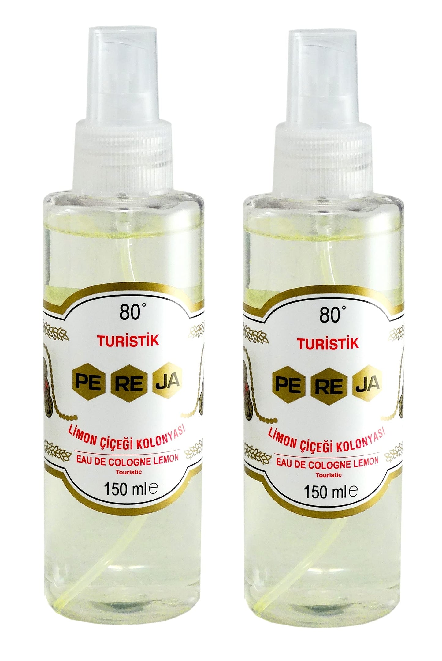 Pereja Lemon Cologne Spray, limon kolanya, Cape Moda Packed 150ml Spray Two Pack, 300ml or 10.1 ounces, Two Bottles for convenience, PeReJa 80 Percent Beauty & Personal Care Pereja