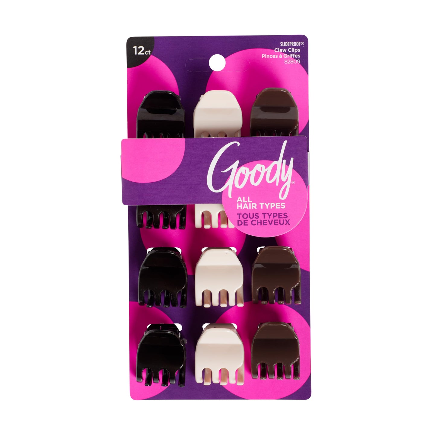 Goody SlideProof Mini Claw Clips - 12 Ct, Neutral Tones, Secure Grip Hair Styling Accessories for Women & Men, All Hair Types Beauty & Personal Care GOODY