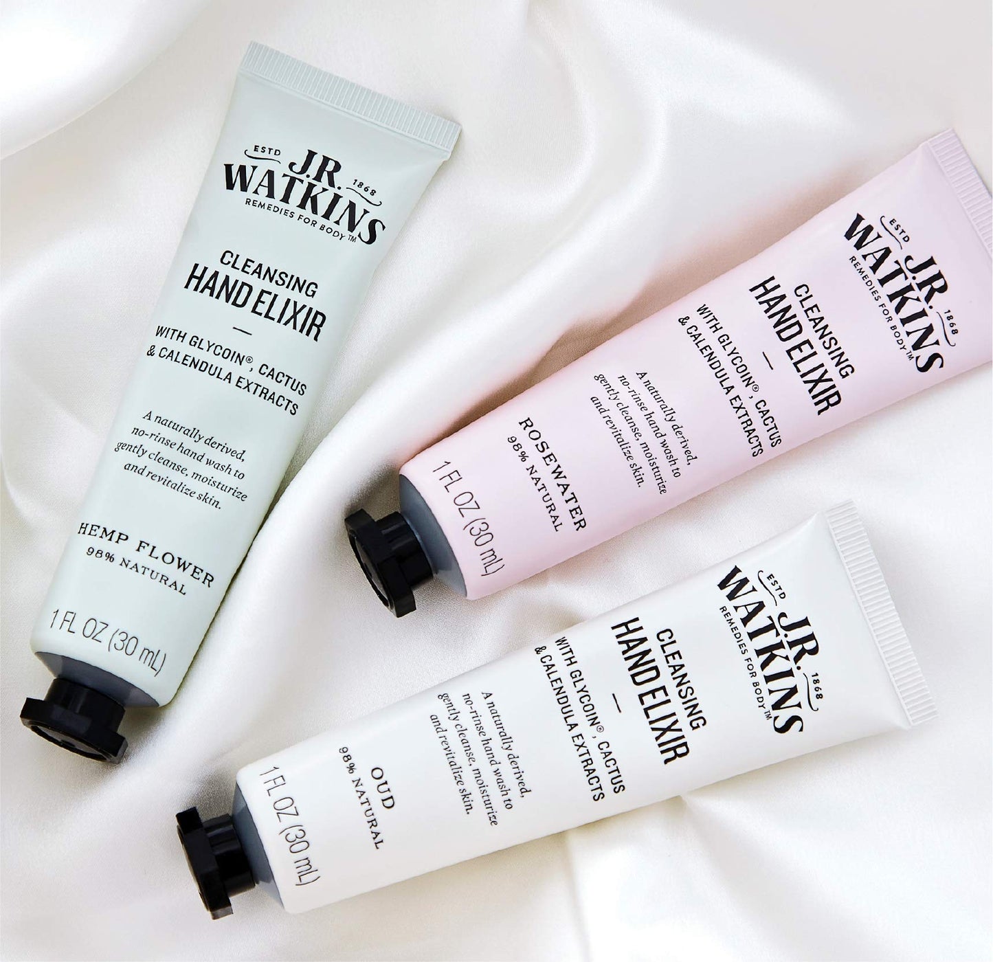 J.R. Watkins Oud Hand Elixir, No Rinse Waterless Cleansing Hand Wash, Convenient 1 oz Beauty & Personal Care J.R. Watkins