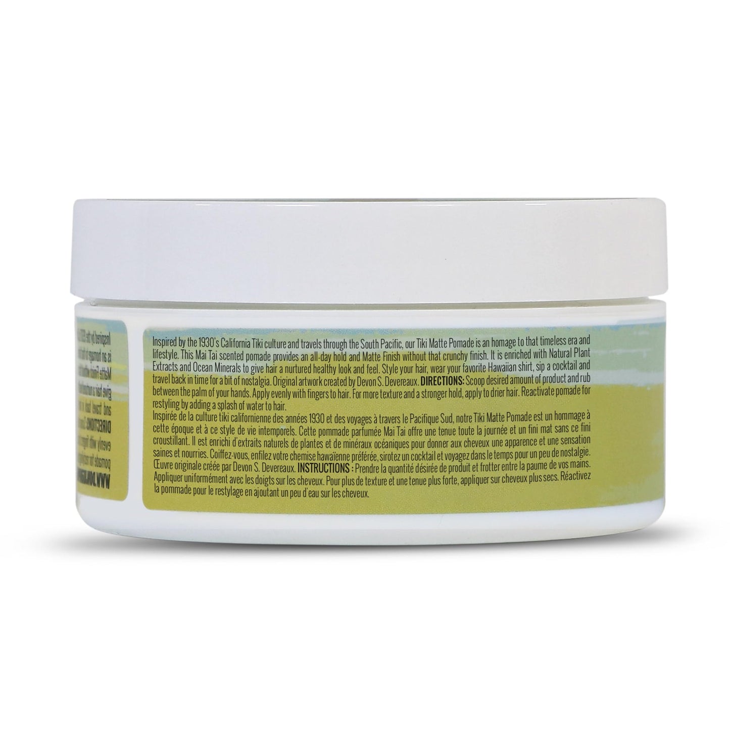 Don Juan Tiki Matte Pomade | Water Based | High Hold | Matte Finish | Natural Plant Extracts and Ocean Minerals | Mai Tai Tropical Scent, 4oz Pack Beauty & Personal Care Don Juan