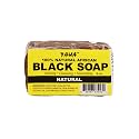 Taha African Black Soap Bar, Organic & 100% Natural, Soothing & Moisturizing, Healthy Cleansing - Great for Blemishes, Acne, Dry Scalp, and More Beauty & Personal Care Taha