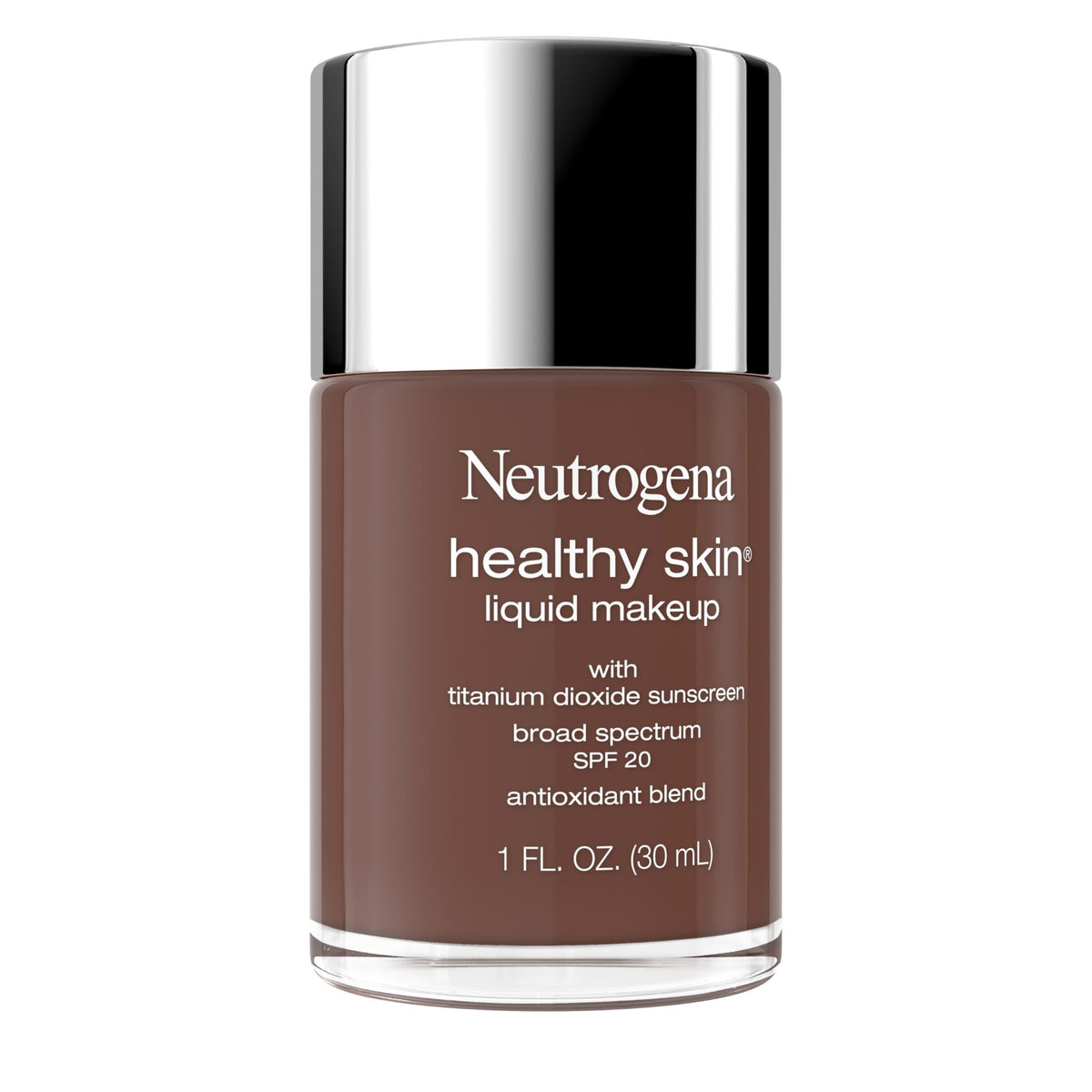 Neutrogena Healthy Skin Liquid Foundation Makeup Broad Spectrum SPF 20 Sunscreen, Medium Coverage, Vit B5, Antioxidants, All Day Wear, Walnut 550C, 1 Beauty & Personal Care Neutrogena