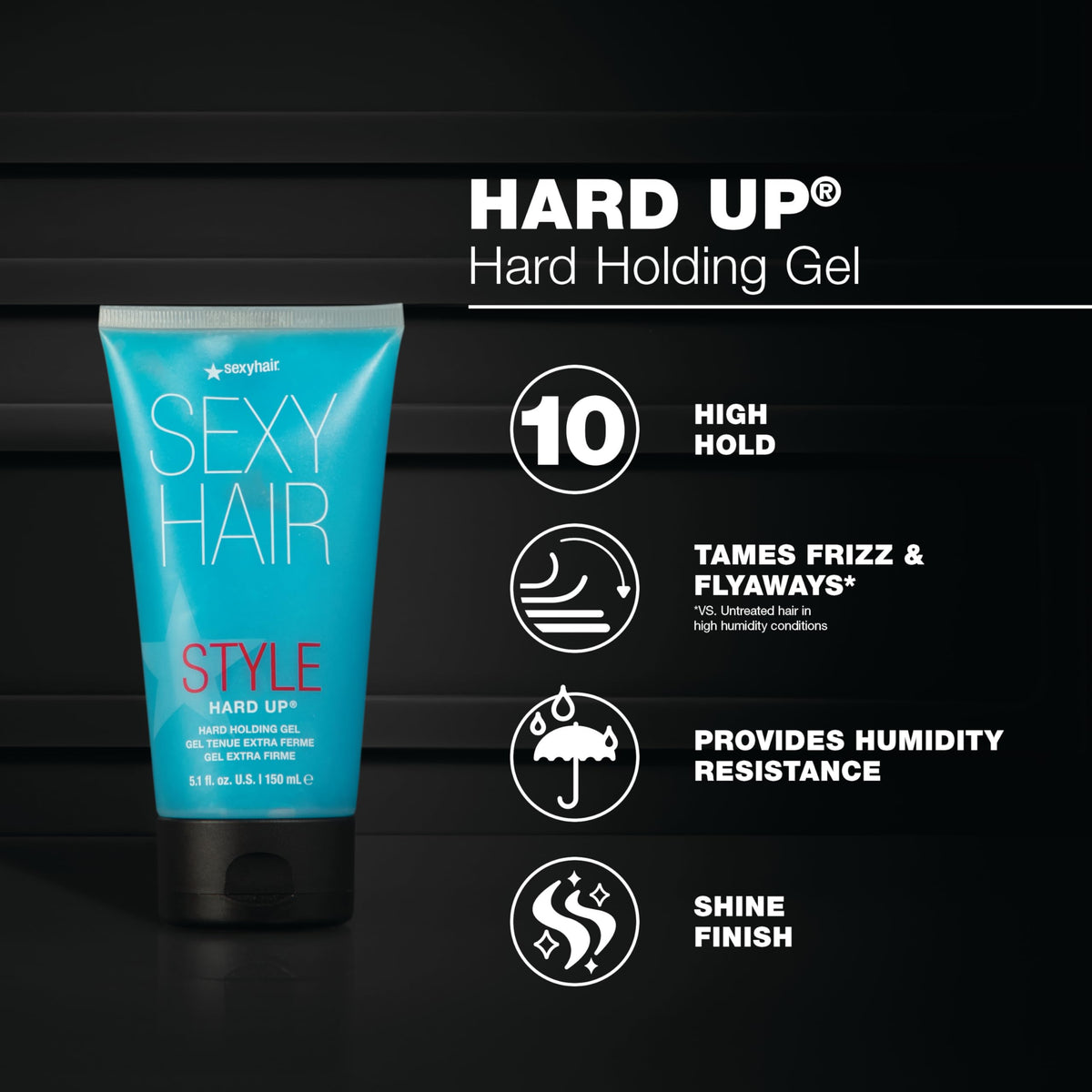SexyHair Style Hard Up Hard Holding Gel, 16.9 Oz | Extreme Hold | Non-Flaking Formula | All Hair Types Beauty & Personal Care SexyHair