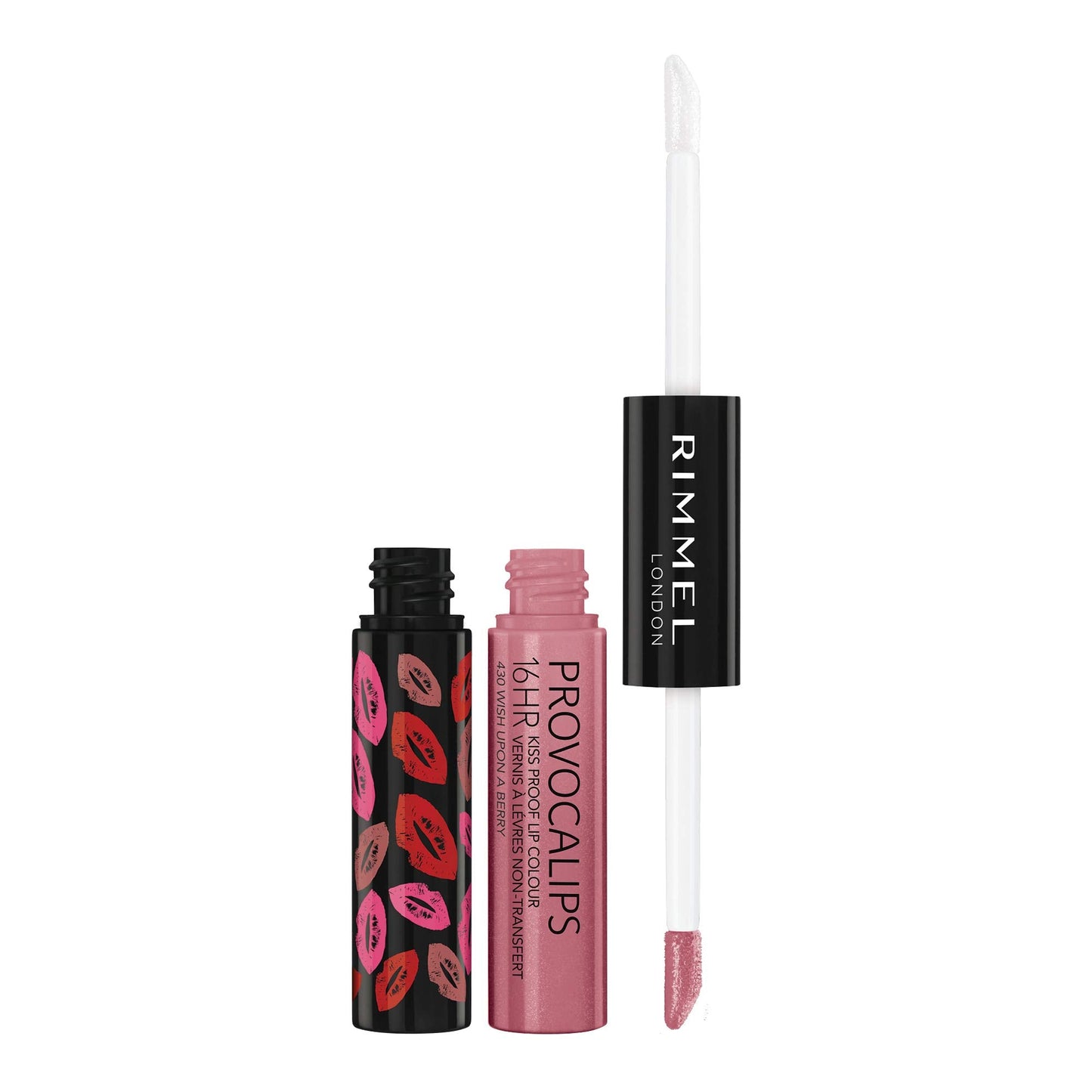 Rimmel London Provocalips 16hr Kiss-Proof Lip Color - Two-Step Liquid Lipstick to Lock in Color and Shine - 430 Wish Upon A Berry, .14 fl.oz. Beauty and Personal Care Rimmel