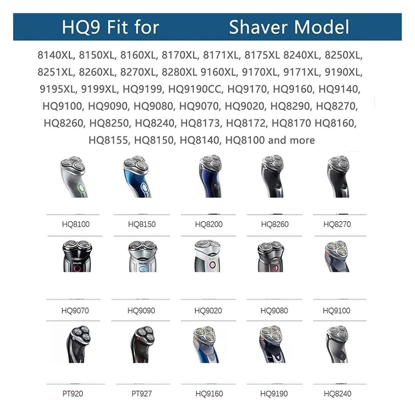 HQ9 Replacement Head Blades?Compatible for Philips?Compatible for Norelco?Shaver HQ9 HQ9070 HQ9080 HQ8240/8260 PT920 8140XL 8170XL Razor Beauty and Personal Care KNVZNWFF
