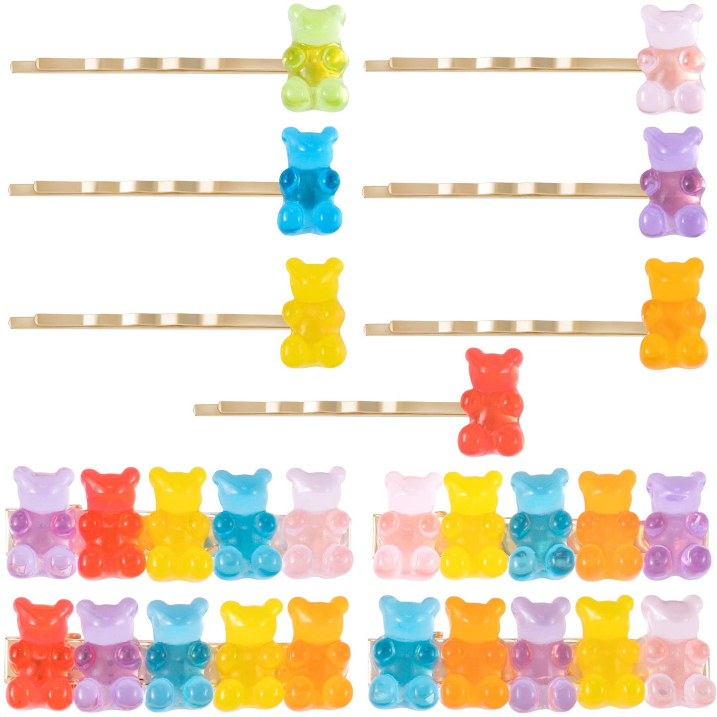 PAGOW 11 Styles Candy Hair Clips Cartoon Gummy Bear Barrettes Colorful Resin Animal Hairpins Handmade Birthday Valentines Christmas Hair Accessories Beauty & Personal Care PAGOW
