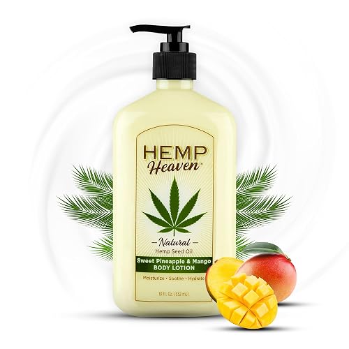 Hemp Heaven Hemp Lotion - Natural Hemp Seed Oil, Paraben-Free, 18 oz, Made in USA, Nourishing for Men & Women, EWG Verified, Anti-Aging (Sweet Beauty & Personal Care Hemp Heaven
