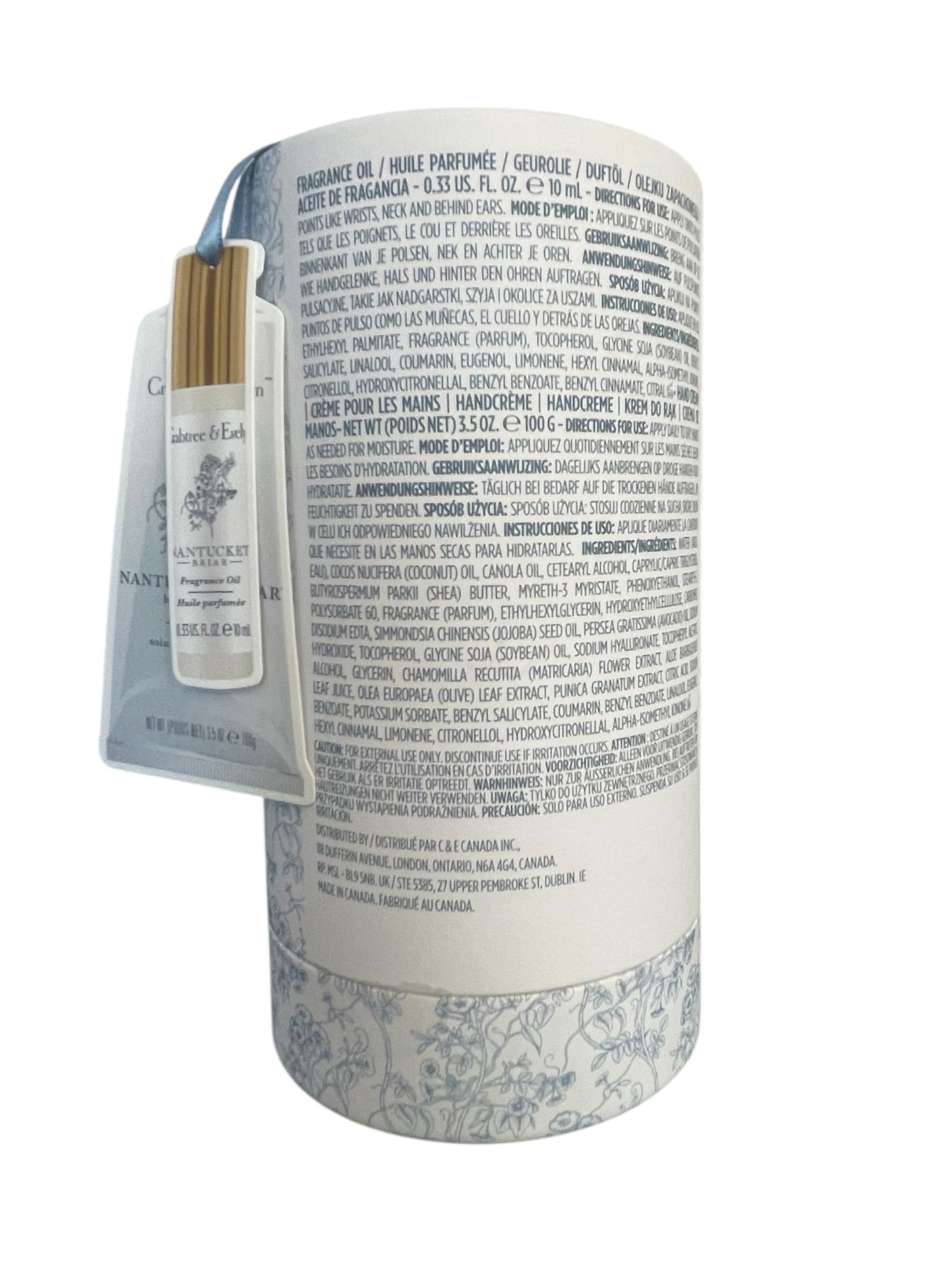 Crabtree & Evelyn Nantucket Briar Fragrance Oil Rollerball 0.33oz & Hand Creme 3.5oz Set Beauty & Personal Care Crabtree & Evelyn