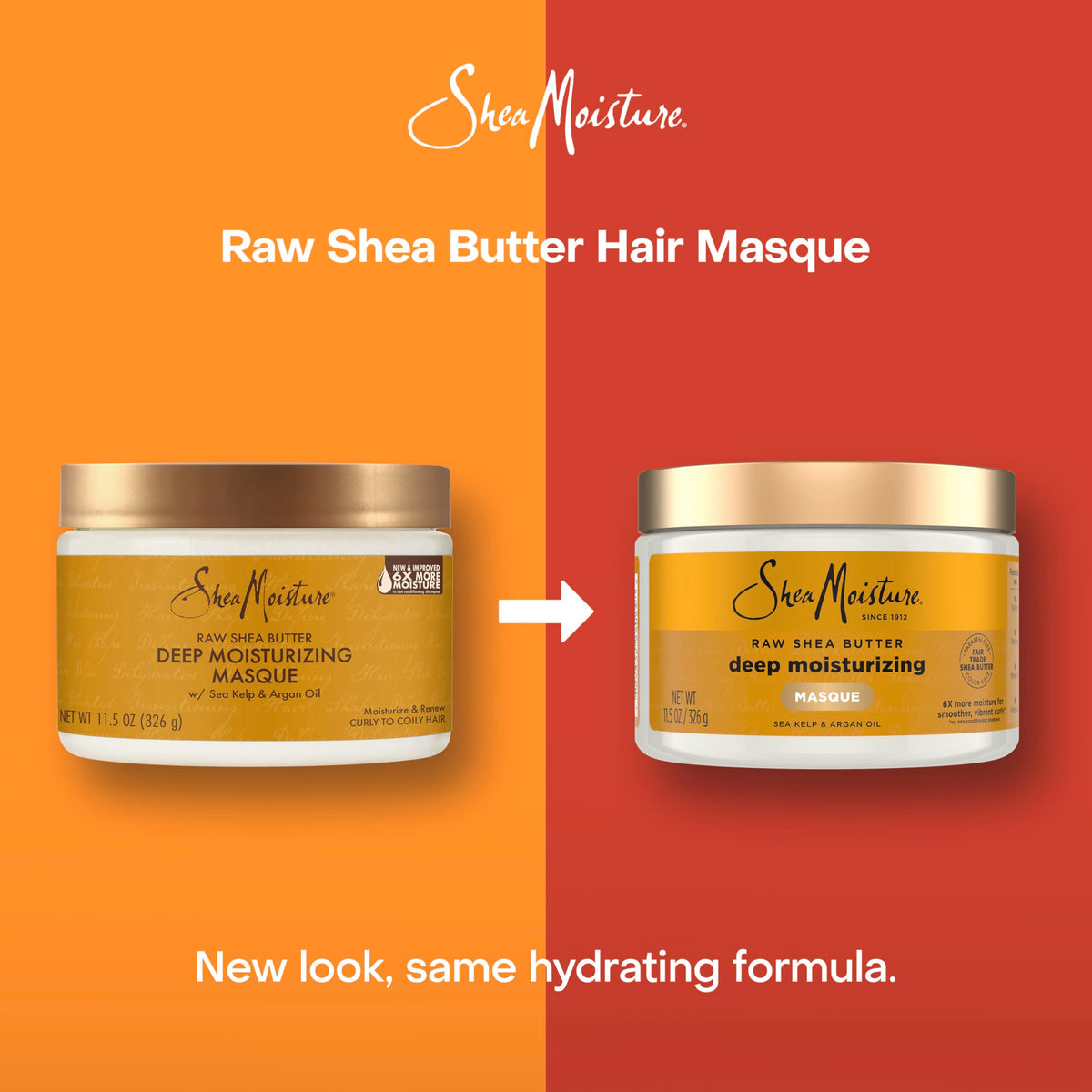 SheaMoisture Raw Shea Butter Deep Moisturizing Hair Masque Raw Shea Butter for Curly Hair Deep Conditioner to Moisturize and Renew Hair 11.5 oz