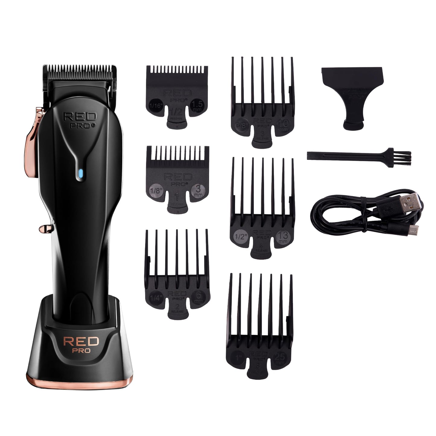 RED Pro Professional Cordless Hair Clipper for Men, Electric Rechargeable Hair Clipper Set for Barbers and Stylists with Up to 150 Minutes Battery Beauty and Personal Care RED Pro