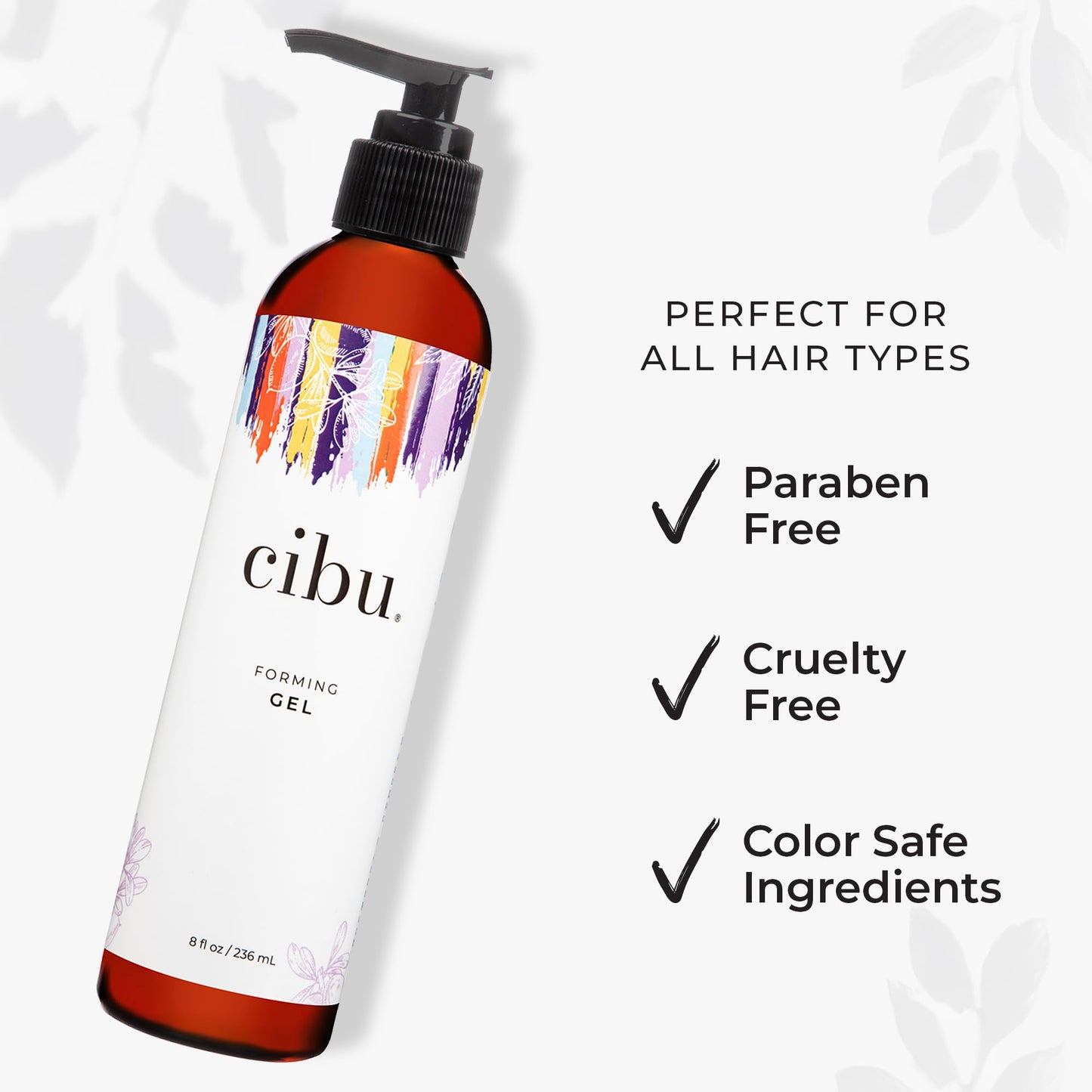 CIBU Forming Gel - No Flake Hair Gel for Men and Women - Alcohol and Fragrance Free - Extra Hold - Hydrolyzed Wheat Protein Hemp and Argan Seed Oils Beauty & Personal Care CIBU