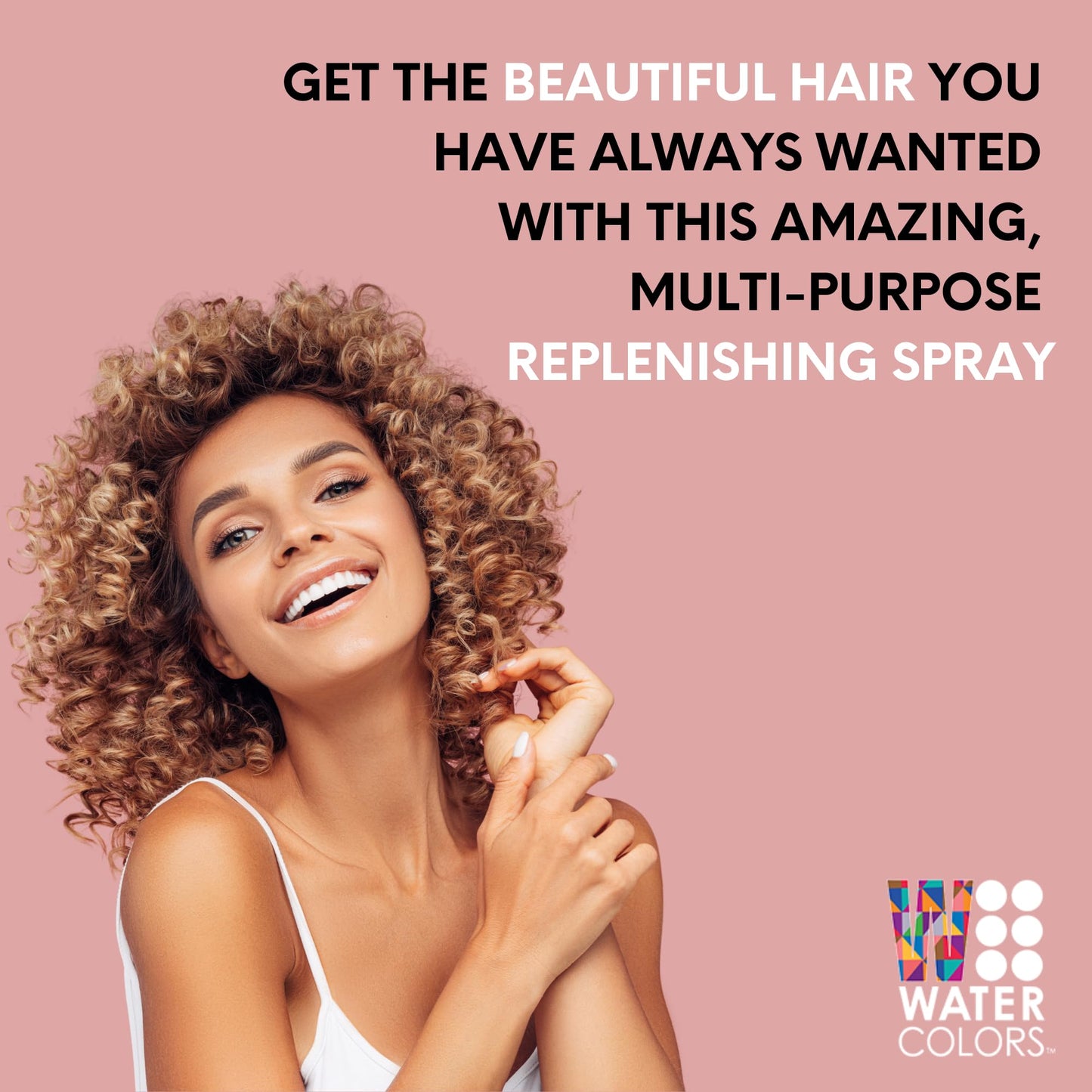Watercolors Baobab Hair Defense. Replenishing, Anti Humidity, Anti Frizz, Anti Aging, Curl Defining Protecting Spray-8.5oz. Beauty & Personal Care Watercolors