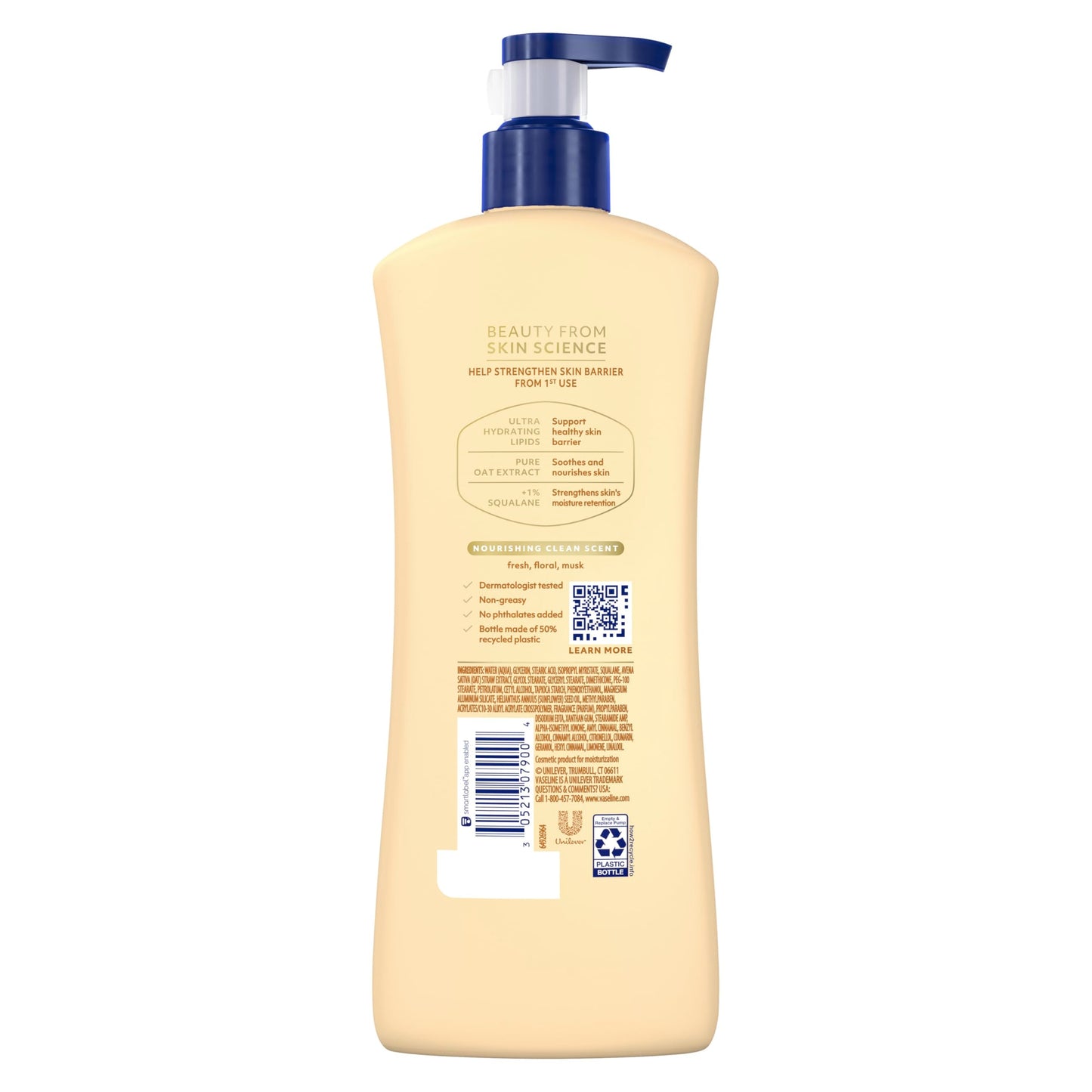 Vaseline Nourishing Moisture Nourishing Moisture Body Lotion for Dry Skin, Made with Ultra-Hydrating Lipids + Pure Oat Extract for Nourished Beauty & Personal Care Vaseline