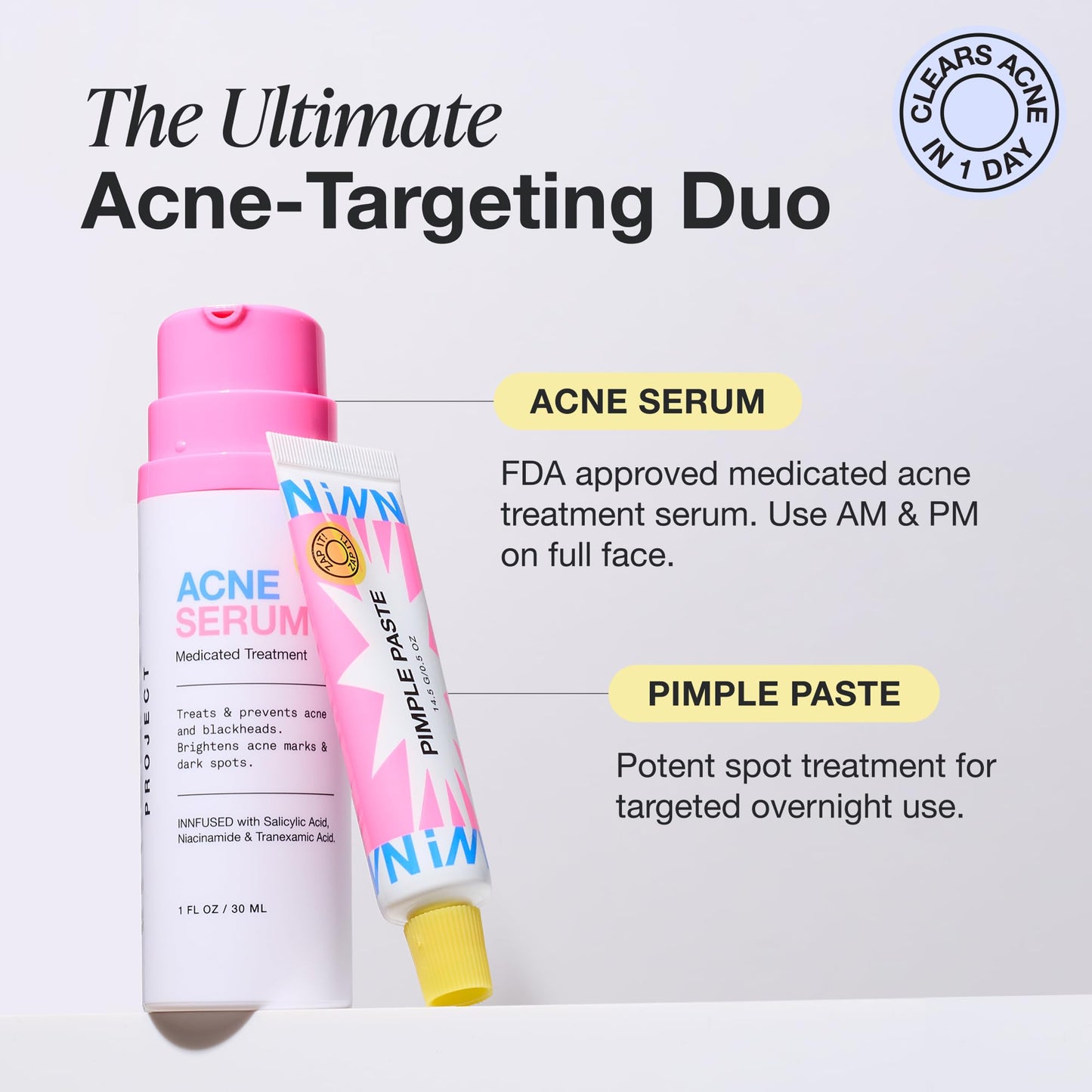 INNBEAUTY Project Acne Serum Medicated Treatment for Breakouts, Blackheads & Oil Control, 1 OZ (30ml) Beauty & Personal Care Innbeauty Project