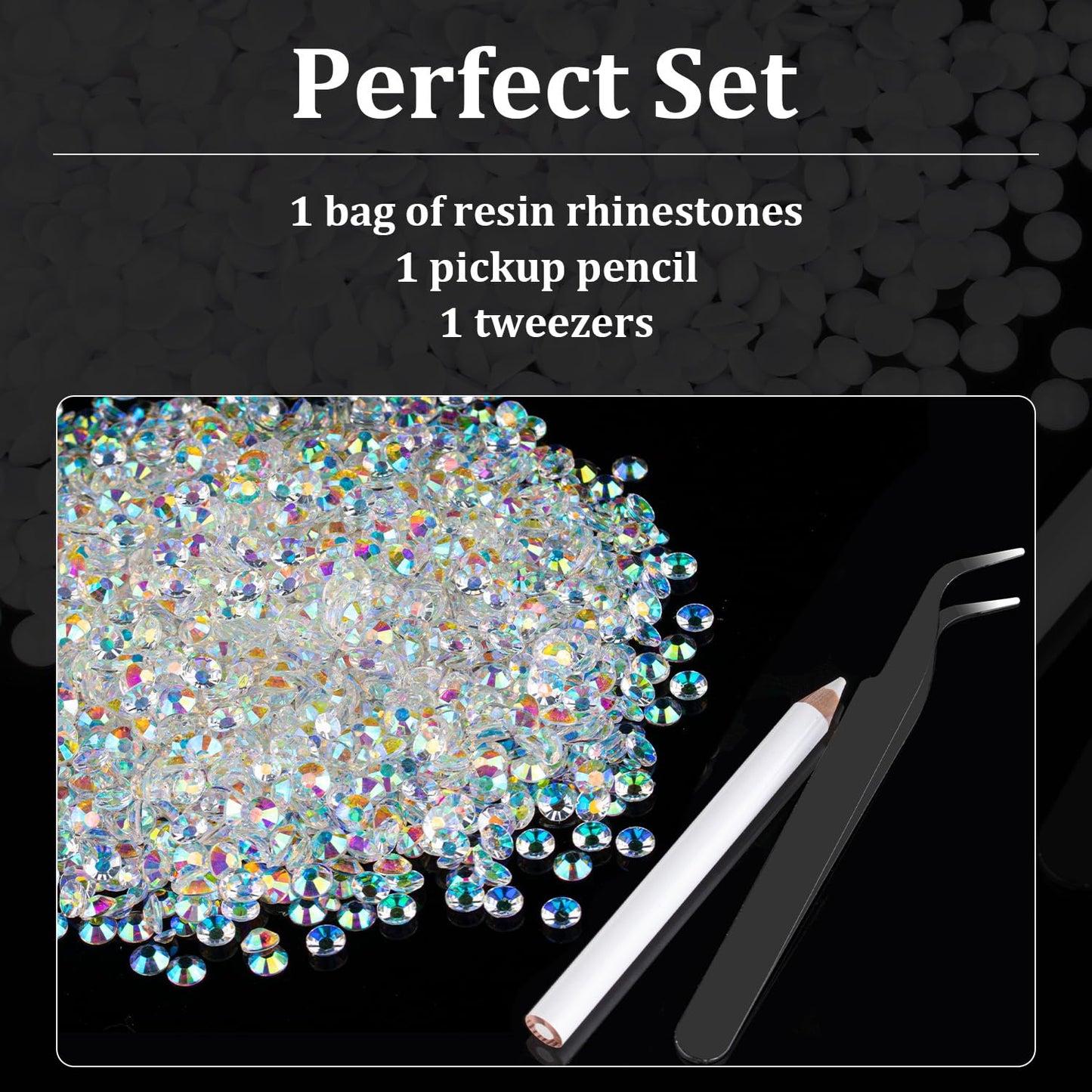 5000pcs 5mm Resin Rhinestones Bulk, Transparent AB Flatback Round Jelly Rhinestones Bedazzling Non Hotfix Crystal Gems Large Quantity Wholesale Beauty & Personal Care BELLEBOOST