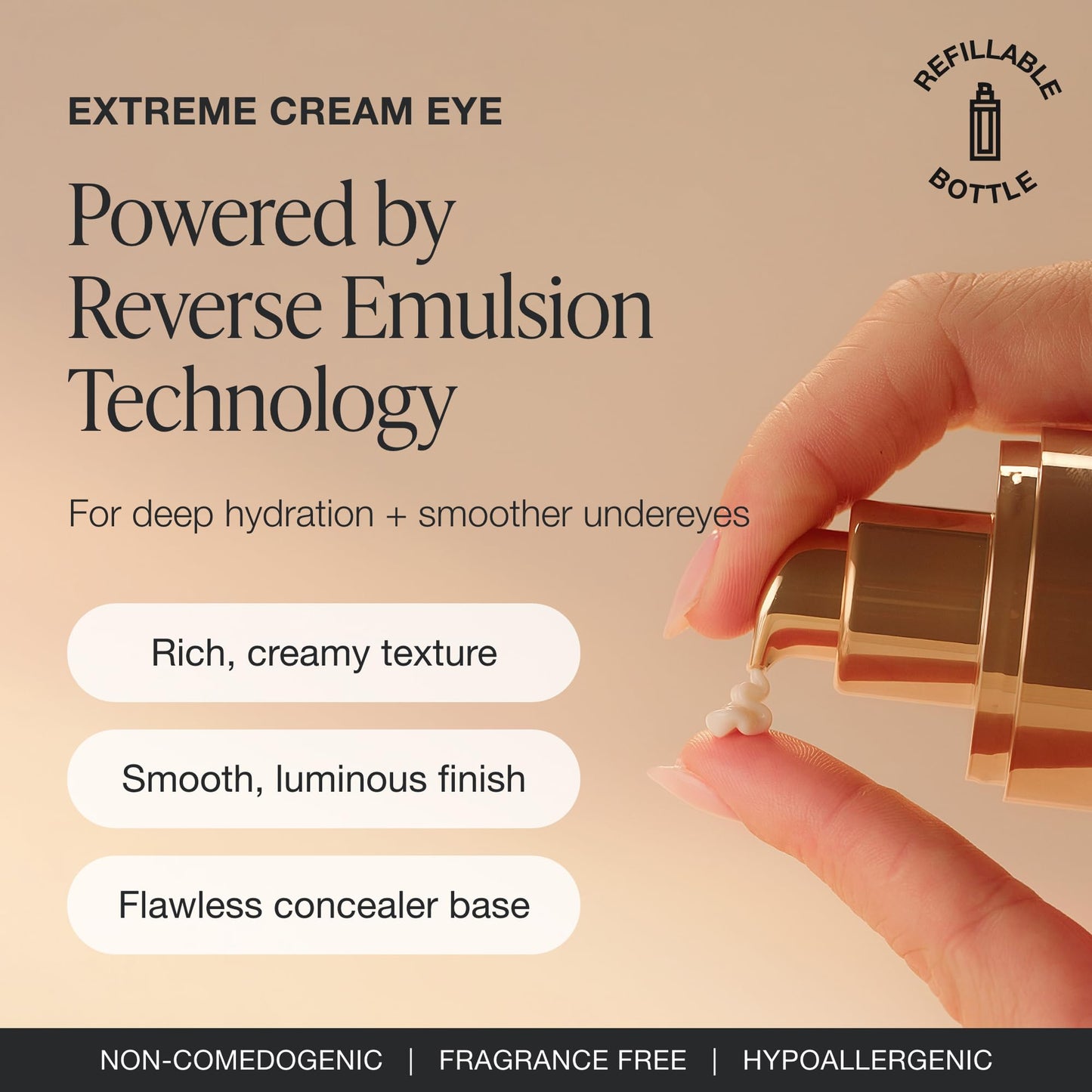 Innbeauty Project Extreme Cream Eye Firming & Contouring Eye Cream with Peptides & Botanicals, Refillable 0.5 OZ (15ml) Beauty & Personal Care Innbeauty Project
