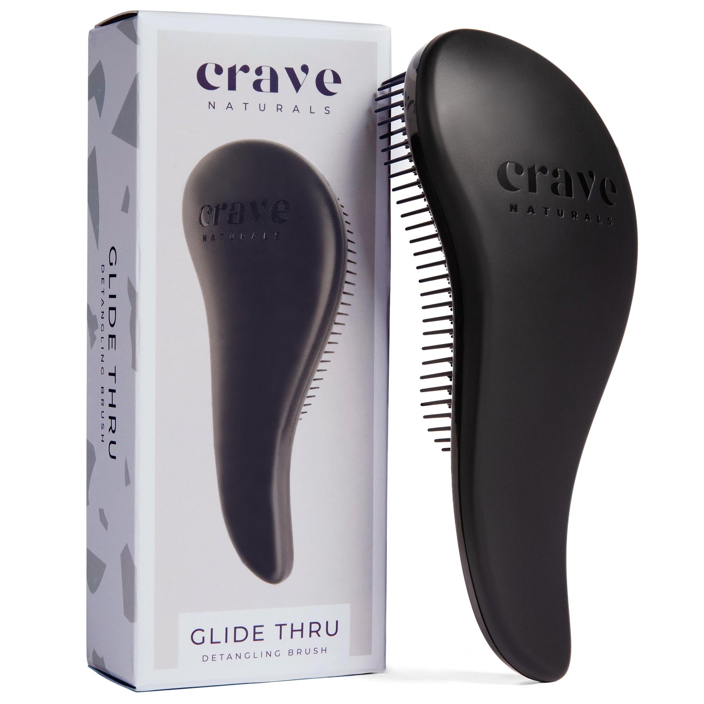 Crave Naturals Glide Thru Detangling Brush, Detangler Brush for Curly, Straight, Wet and Dry Hair Comb for Adults and Kids, Hair Accessories Beauty & Personal Care Crave Naturals