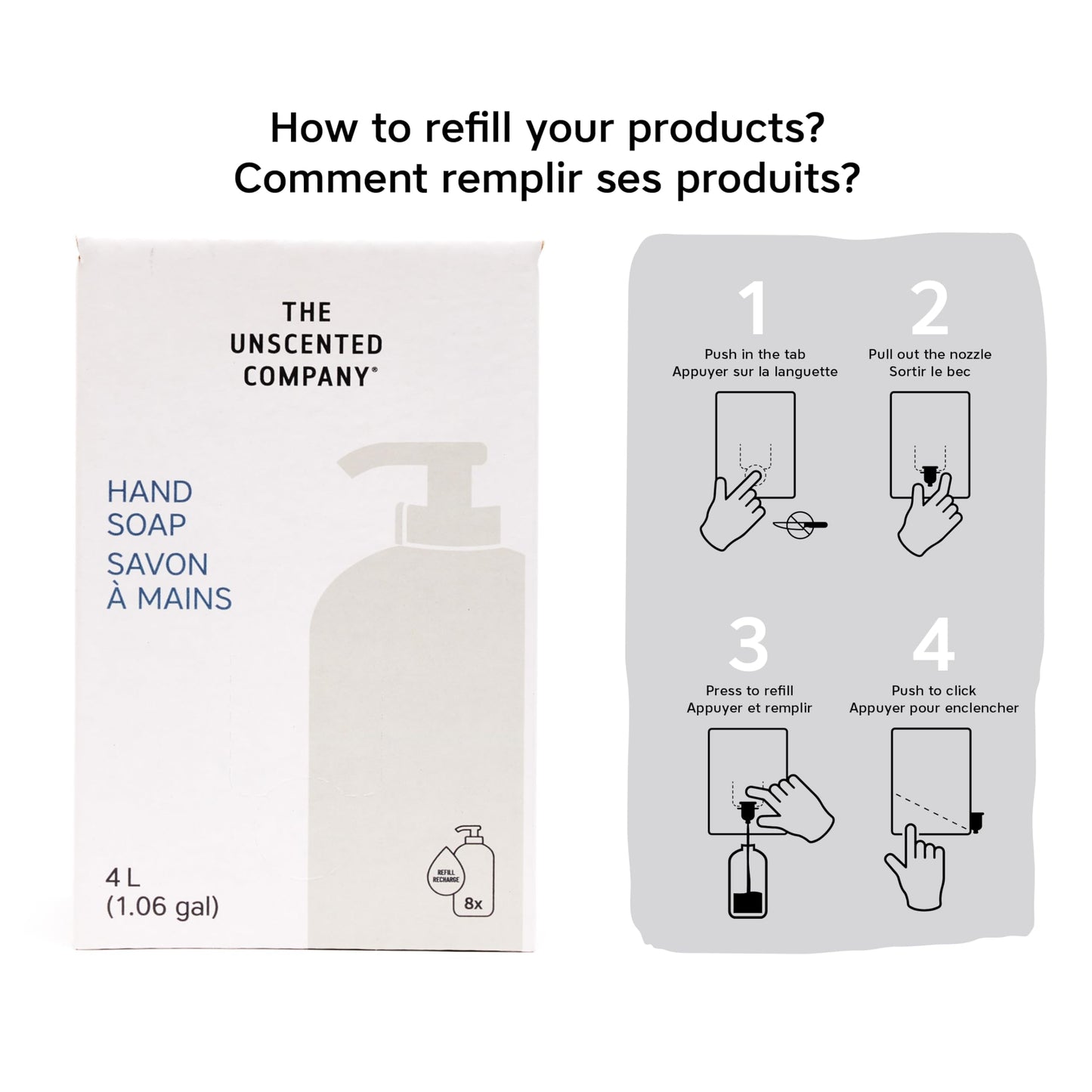 The Unscented Company, Box Soap Hand Home Refill, 140.8 Fl Oz Beauty & Personal Care The Unscented Company