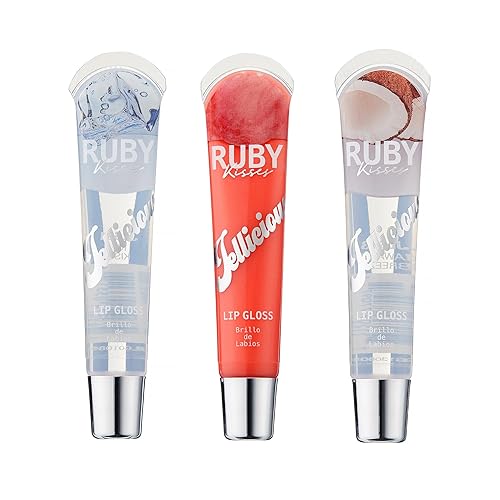 Ruby Kisses Jellicious Mouth Watering Lip Gloss (JLG01 & JLG04 & JLG13) Beauty & Personal Care Ruby Kisses