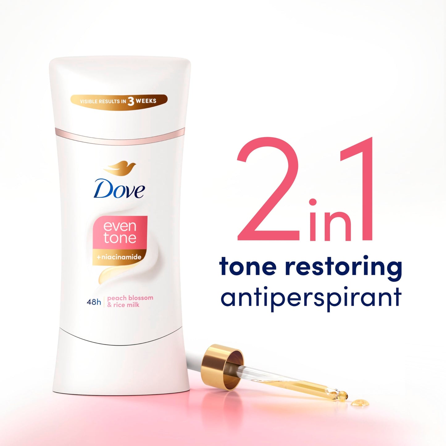 Dove Even Tone Antiperspirant Deodorant Stick Peach Blossom & Rice Milk 3 Count 2.6 oz Beauty and Personal Care Dove