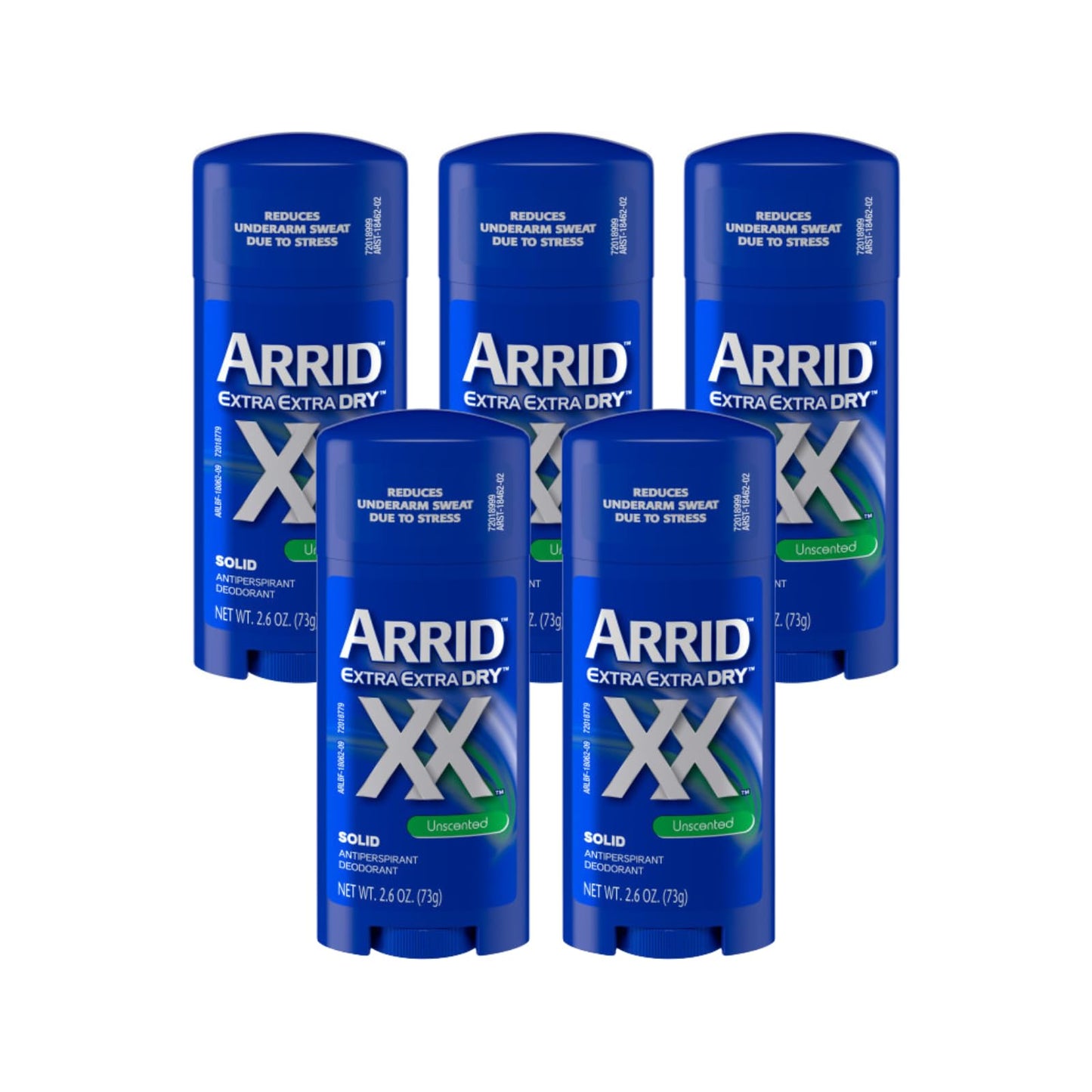 Arrid XX Extra Extra Dry Solid Antiperspirant Deodorant, Unscented, 2.6 oz. (Pack of 5) Beauty and Personal Care Arrid