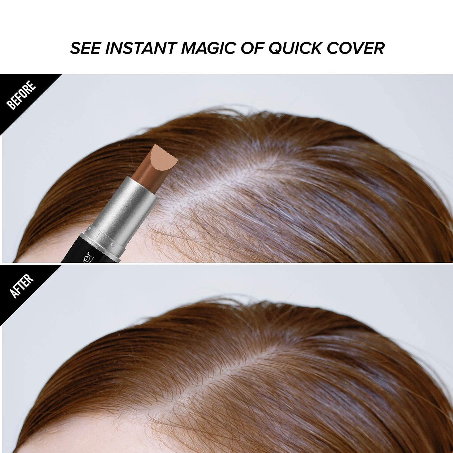 RED by Kiss Quick Cover Root Touch Up Stick, Water-Resistant Temporary Gray Hair Concealer with Brush for Roots and Beard, Long-Lasting Coverage, Easy Beauty & Personal Care Red by Kiss