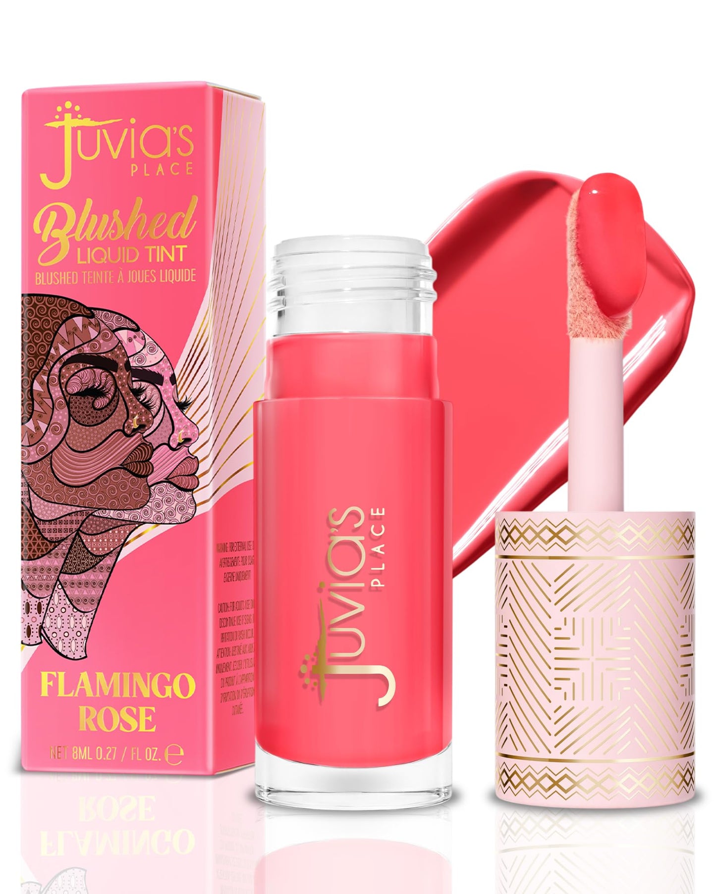 Juvia's Place Blushed Liquid Tint - Flamingo Rose - Lightweight Liquid Blush, Radiant Dewy Finish, Buildable Formula with Vitamin E, Long-lasting Beauty & Personal Care Juvia's Place