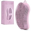 MainBasics Silicone Body Scrubber Dual-Sided Shower Loofah and Exfoliator (Pink, Exfoliate) Beauty & Personal Care MainBasics