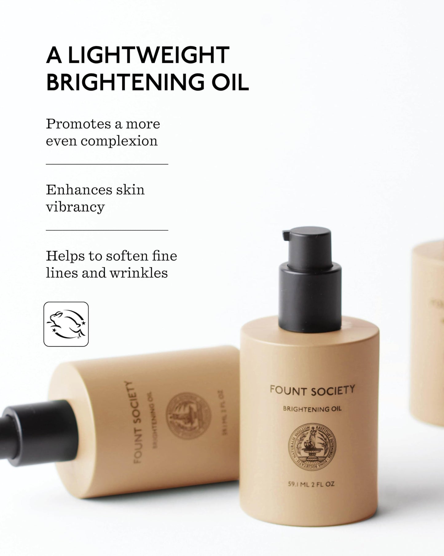 Fount Society Brightening Vitamin C Oil - 2 fl oz Lightweight Facial Oil for Radiant Skin - Lightweight, Fast Absorbing, Non-Greasy Formula - Vegan Beauty & Personal Care Fount Society
