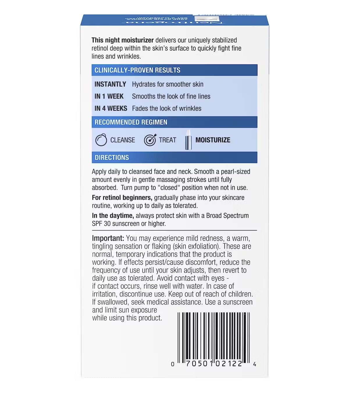 Neutrogena Rapid Wrinkle Repair Anti-Wrinkle Night Accelerated Retinol SA Facial Moisturizer, 1 fl. Oz Beauty & Personal Care Neutrogena