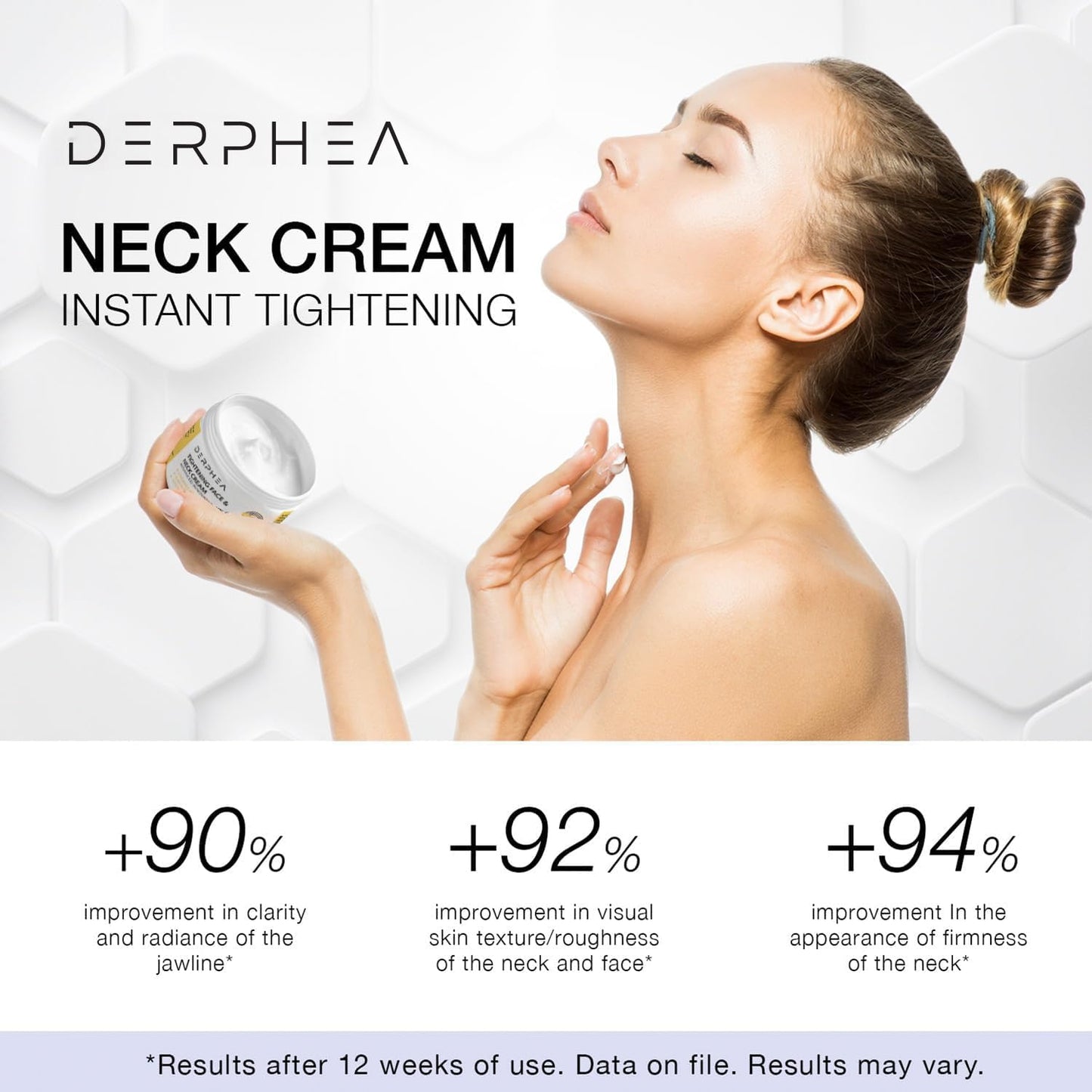 DERPHEA Neck Tightening Cream, Neck Firming Cream For Tightening and Firming, Fine lines, Loose & Sagging On Face, Decollete & Other Skin Areas - 1.7 Beauty & Personal Care DERPHEA