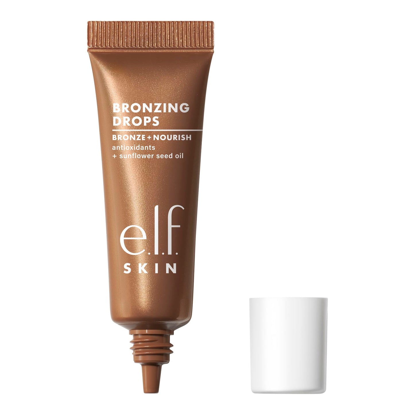 e.l.f. SKIN Bronzing Drops Mini, Liquid Bronzer For Face & Skin, Creates A Sun-Kissed Glow, Infused With Vitamin E, Vegan , Pure Gold Beauty & Personal Care e.l.f.