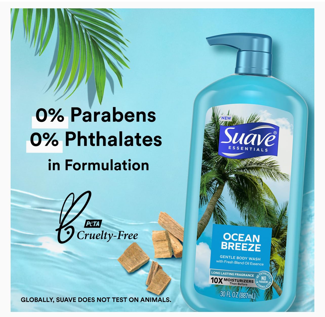 Suave ESSENTIALS OCEAN BREEZE BODY WASH WITH SWEET BLEND OIL ESSENCE 30 FL OZ Beauty & Personal Care Suave