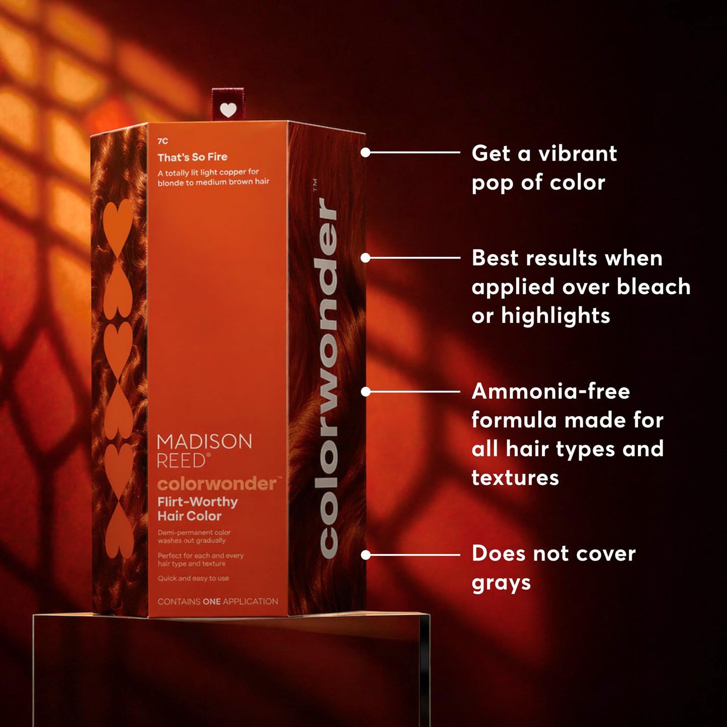 Madison Reed ColorWonder Demi-Permanent Hair Color Kit - 7C Light Copper (That's So Fire) | Vivid Copper Tone, Lasts 25 Washes, Ammonia-Free Beauty & Personal Care Madison Reed