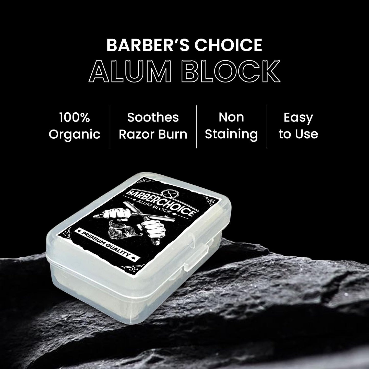 Pacific Pelican Alum Block for Shaving - Premium Quality - Razor Burn Relief & Skin Soothing Aftershave in Durable Plastic Case - Pack of 3 Beauty and Personal Care Pacific Pelican