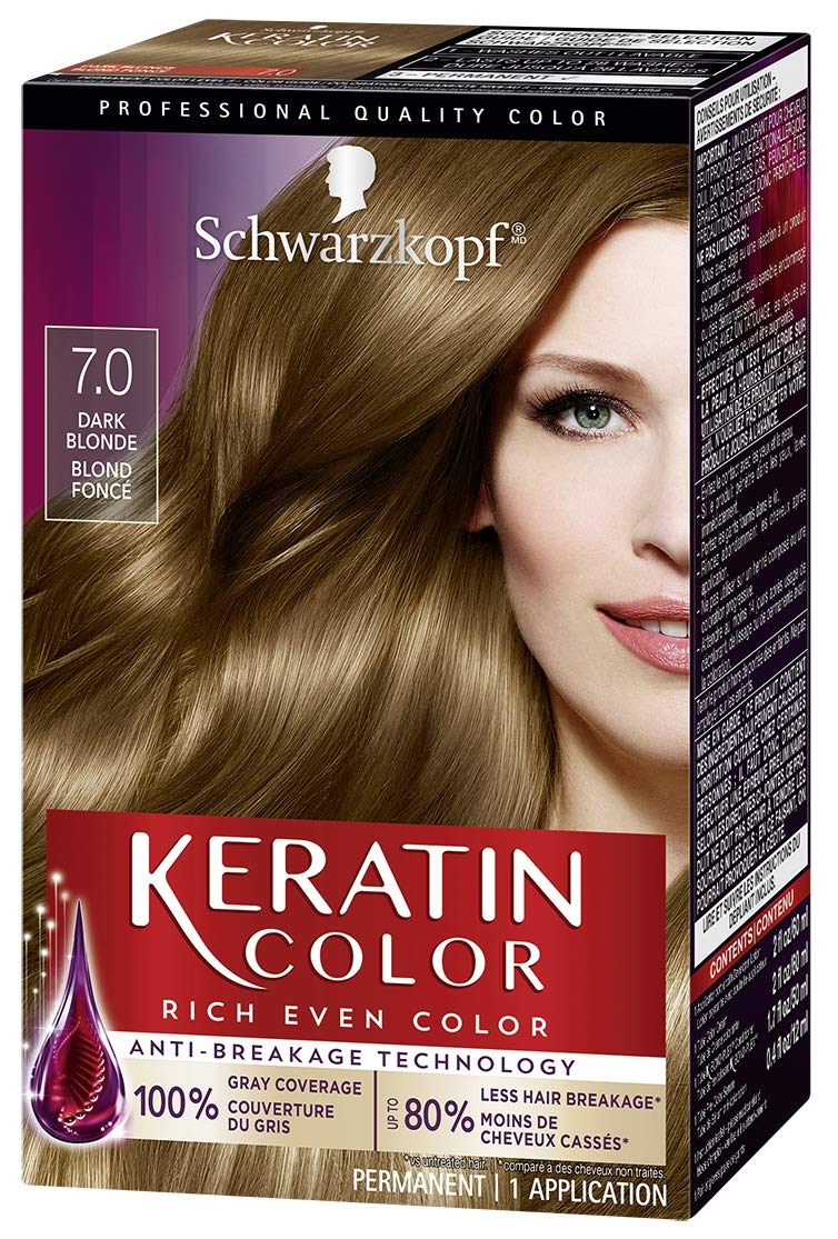 Schwarzkopf Keratin Color Permanent Hair Color Cream, 7.0 Dark Blonde Beauty & Personal Care Schwarzkopf