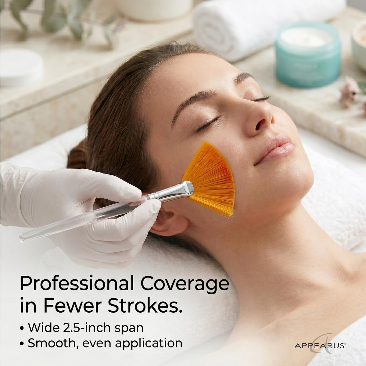 Appearus Taklon Fan Mask Brush Large